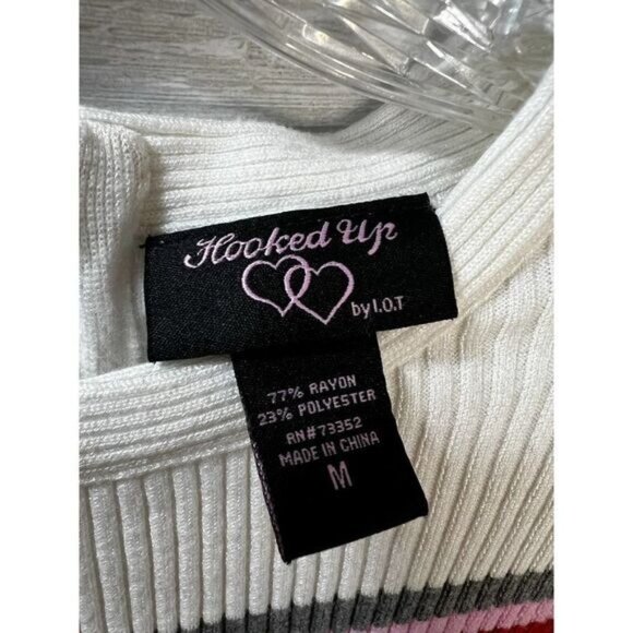 STRIPED Cropped Sweater‎ Retro Style Knit Medium NWOT - Picture 5 of 5